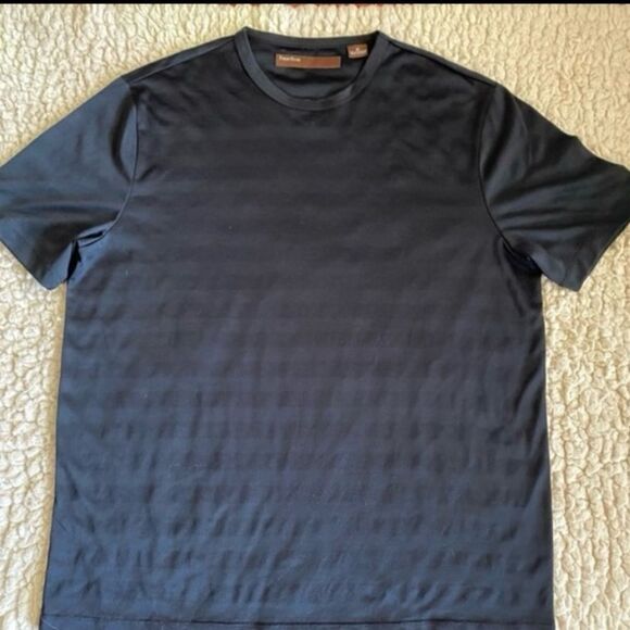 Perry Ellis Men’s Size M Black Short Sleeve Party Workwear Vacation Casual Shirt - Picture 1 of 7